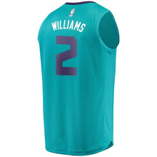 Load image into Gallery viewer, 2 - Youth Fanatics Branded Marvin Williams Teal Charlotte Hornets Fast Break Player Jersey - Icon Edition - Aqua