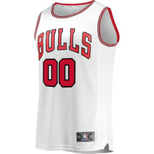 Load image into Gallery viewer, 00 - Men's Fanatics Branded White Chicago Bulls Fast Break Custom Replica Jersey - Association Edition - White