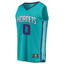 Load image into Gallery viewer, 0 - Men's Fanatics Branded Miles Bridges Teal Charlotte Hornets 2018 NBA Draft First Round Pick Fast Break Replica Jersey – Icon Edition - Aqua