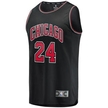 Load image into Gallery viewer, 24 - Men's Fanatics Branded Lauri Markkanen Black Chicago Bulls Fast Break Replica Jersey - Statement Edition - Black